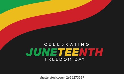 Juneteenth Independence Day June 19. Emancipation or Freedom Day. A celebration of American history. Vector illustration