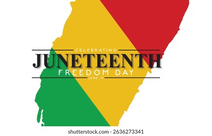 Juneteenth Independence Day June 19. Emancipation or Freedom Day. A celebration of American history. Vector illustration