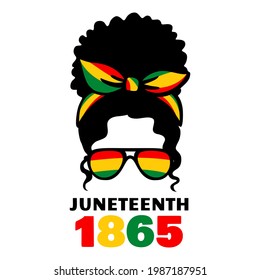 Juneteenth Independence Day vector illustration. June 19. Day of freedom and emancipation. African-American history. Freeish Design isolated on white.