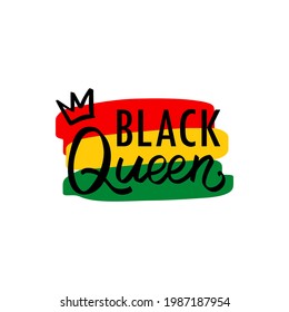 Juneteenth Independence Day vector illustration. Black queen. June 19. Day of freedom and emancipation. African-American history. Freeish Design isolated on white.