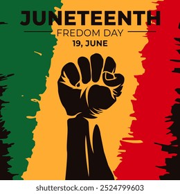  Juneteenth diseño de cartel de día independiente. celebración del día de la historia afroamericana diseño de Anuncio