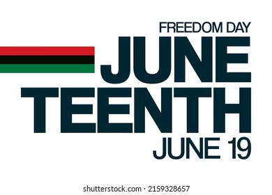 Juneteenth. June 19, Freedom Day. Vector illustration. Holiday poster
