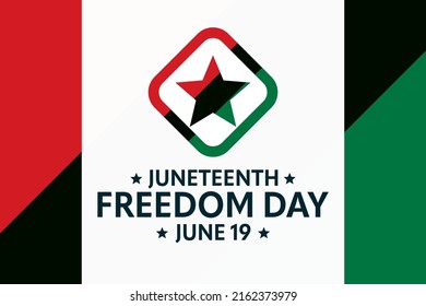 Juneteenth. June 19, Freedom Day. Vector illustration. Holiday poster