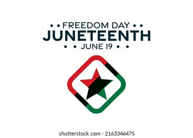 Juneteenth. June 19, Freedom Day. Vector illustration. Holiday poster