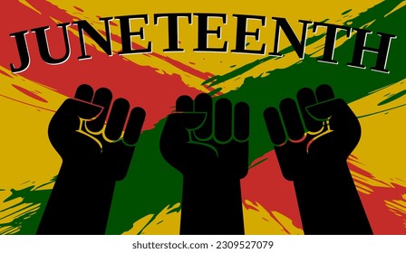 Juneteenth, June 19, Freedom Day, Emancipation day, holiday. Can be used as poster, banner, greeting card or background, Vector image