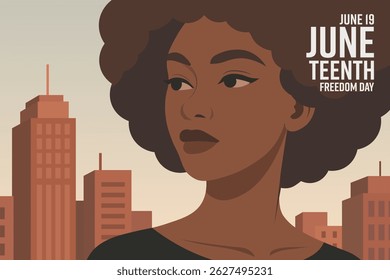 Juneteenth. June 19, Freedom Day. Vector illustration. Holiday banner, card, poster and background template