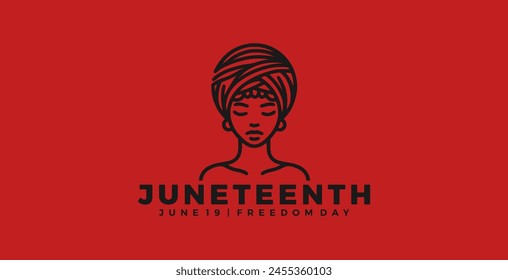 The Juneteenth, June 19. Vector illustration. 