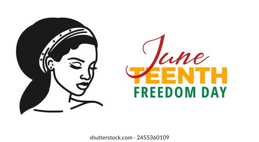 The Juneteenth, June 19. Vector illustration. 