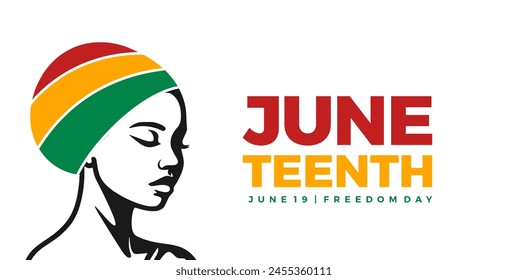 The Juneteenth, June 19. Vector illustration. 