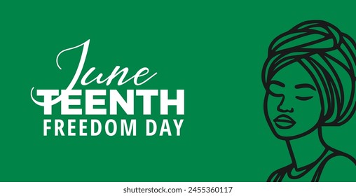 The Juneteenth, June 19. Vector illustration. 