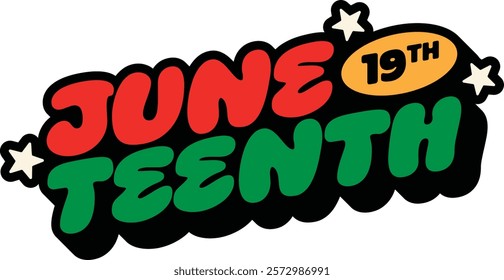 Juneteenth June 19th Cartoon Colored Clipart 