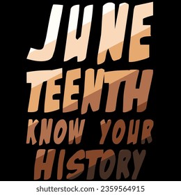 Juneteenth know your history freedom day t-shirt design