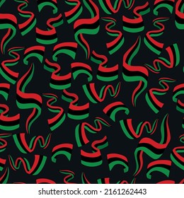 Juneteenth Or Kwanzaa Seamless Pattern. Vector Traditional Background, Textile, Paper, Fabric. Afro American Holidays