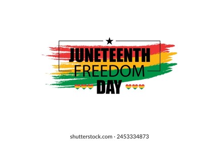Diseño de ilustración de texto de Juneteenth Liberation celebrando la libertad