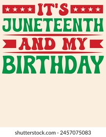 It's Juneteenth and my birthday Graphic Design 