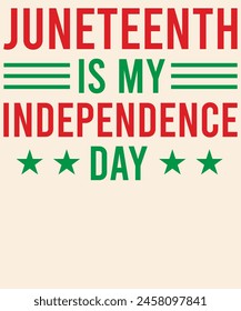 Juneteenth is my independence day Graphic Design svg