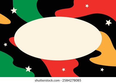 Juneteenth Poster Horizontal Frame Background