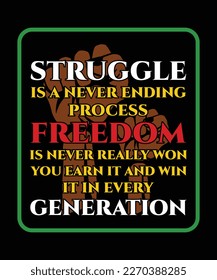 Juneteenth print template and t shirt design. High quality file and easy to editable.