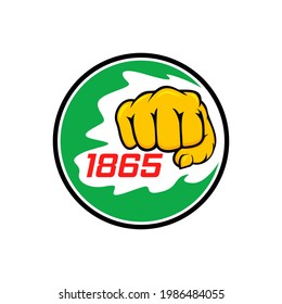 Juneteenth with punch concept design vector template