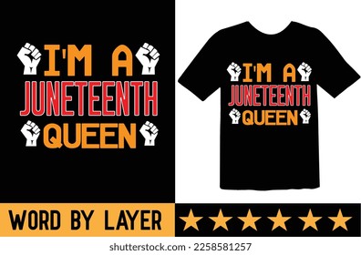I'm a Juneteenth queen svg t shirt design svg
