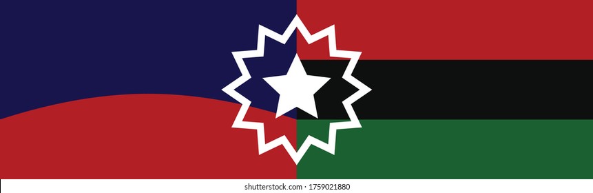 Juneteenth Since 1865. Celebrate Freedom. Design of Flag. Vector logo Illustration.