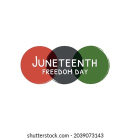 Juneteenth Since 1865. Design of Banner. Flag. Vector logo Illustration.	