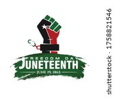 Juneteenth Since June 19, 1865. Freedom Day. Design of Banner. Vector logo Illustration.