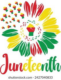 Juneteenth sunflower, black history, free ish since 1865, Juneteenth, Free-ish since 1865 African independence day 1865