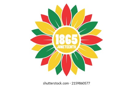 Juneteenth Sunflower Vector and Clip Art