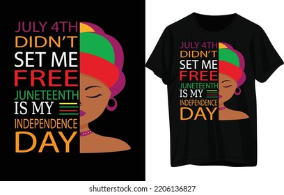 Juneteenth T- shirt design .