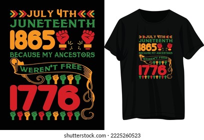 Juneteenth T -Shirt Design .