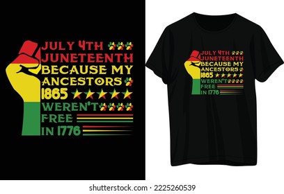 Juneteenth T -Shirt Design .