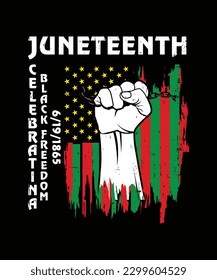 Juneteenth t shirt design and print template. Easy to editable and high quality file.