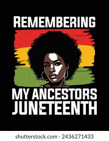 Juneteenth t shirt design and print template. Easy to editable and high quality file.