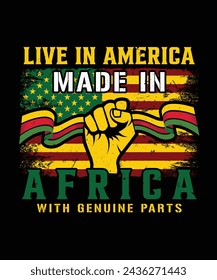 Juneteenth t shirt design and print template. Easy to editable and high quality file.
