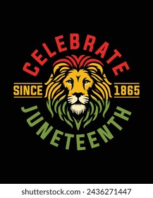 Juneteenth t shirt design and print template. Easy to editable and high quality file.