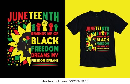 camiseta del 19 de junio, vector, elementos del 19 de junio, Día de la Libertad, gente negra norteamericana diseño de camisetas del día de la libertad histórica, Totalmente editable y