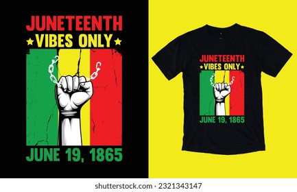 Juneteenth t shirt, vector,  Juneteenth elements, freedom day, American black people historical freedom day t shirt design, Fully editable an