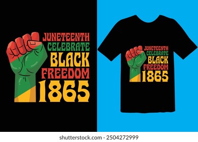 Juneteenth t shirt, vector, Juneteenth elements, freedom day, American black people historical freedom day t shirt design, Fully editable an