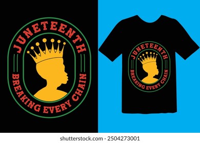 Juneteenth t shirt, vector, Juneteenth elements, freedom day, American black people historical freedom day t shirt design, Fully editable an