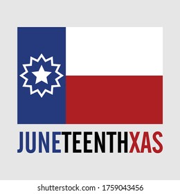 Juneteenth And Texas Banner. Since 1865. Celebrate Freedom. Design Of Banner. Vector Logo Illustration.