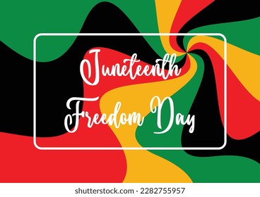 Juneteenth theme abstract background, freedom day, annual holiday. Vector design for banners, greeting cards, posters.