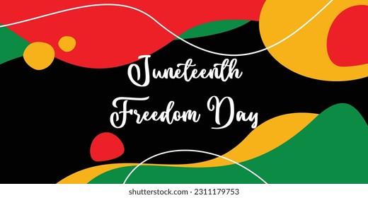 Juneteenth theme abstract background, freedom day, annual holiday. Vector design for banners, greeting cards, posters, social media.