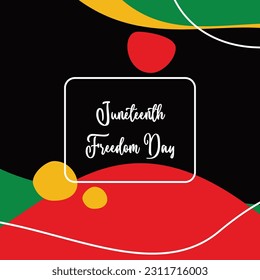 Juneteenth theme abstract background, freedom day, annual holiday. Vector design for banners, greeting cards, posters, social media.