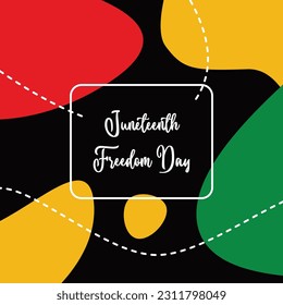 Juneteenth theme abstract background, freedom day, annual holiday. Vector design for banners, greeting cards, posters, social media.