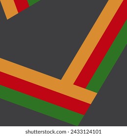 Juneteenth theme abstract background with simple ribbon lines. vector template design for poster, greeting card, social media, banner.