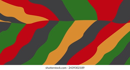 Juneteenth theme banner in black, red, yellow, green. freedom day, annual holiday. Vector design with empty space for text.