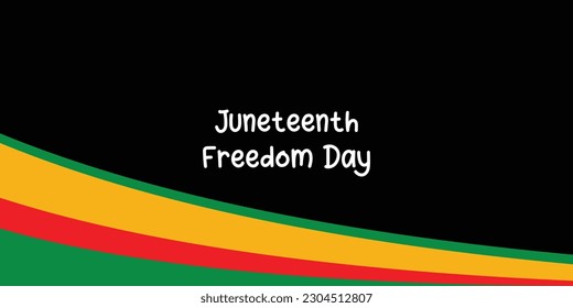Juneteenth theme wavy abstract background, freedom day, annual holiday. Vector design for banners, greeting cards, posters.