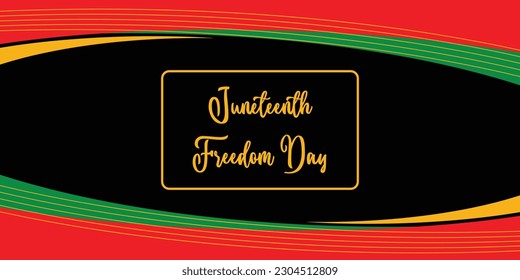Juneteenth theme wavy abstract background, freedom day, annual holiday. Vector design for banners, greeting cards, posters.