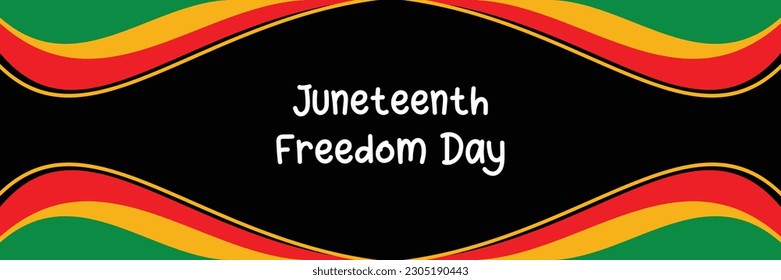 Juneteenth theme wavy abstract background, freedom day, annual holiday. Vector design for banners, greeting cards, posters.